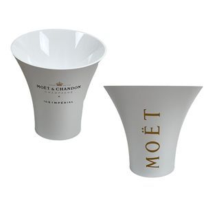 MOET & CHANDON Ice Imperial Champagne Ice Bucket White 11" Angled Flared Rim